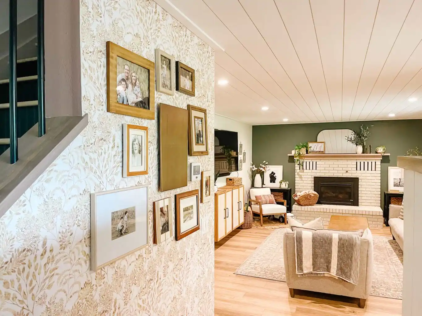 Commercial wallpaper installation in an office space in Downtown Phoenix